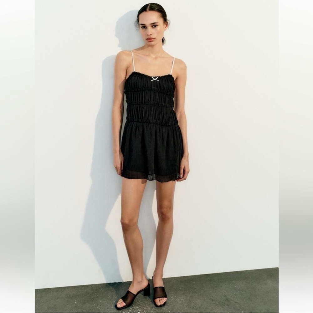 NWT ZARA little bow textured dress